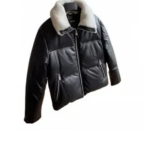 Mackage leather shop puffer